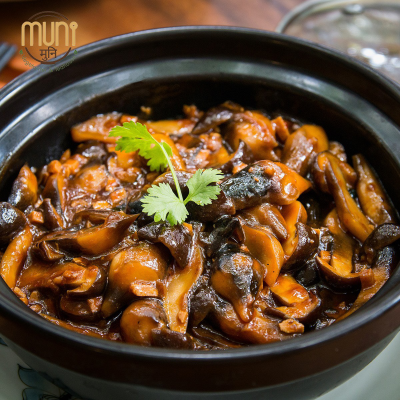 Nấm Mối Kho Tộ - Braised Collybia albuminosa with pepper